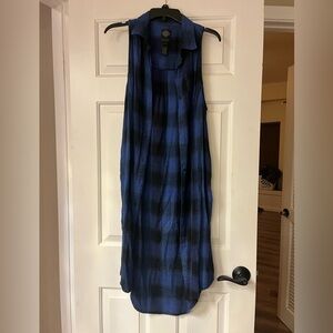 Harley-Davidson Blue and Black Plaid Shirt